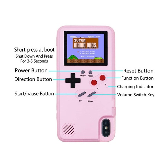 Light pink game boy phone case suitable for an iPhone 11 - Picture 2 of 2